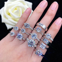 Old Fengxiang and PT950 Platinum 1 Clan diamond ring pure white gold ring female courting wedding Valentines birthday present
