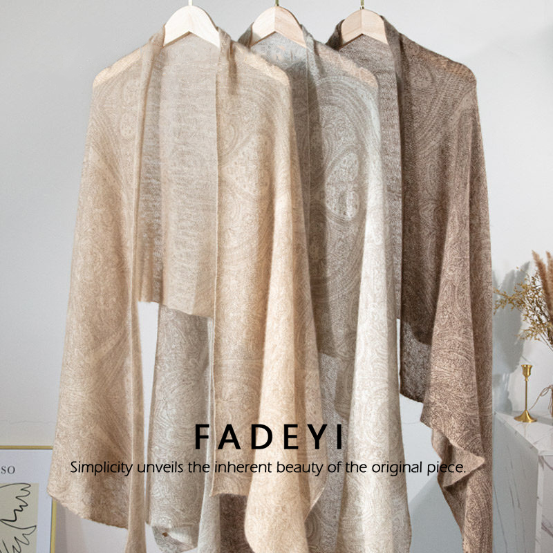 Fadeyi Italian Style Old Money Classic Printed Cashmere Scarf, Soft Autumn and Winter Knitted Shawl for Women Fadeyi Italian Style Old Money Classic Printed Cashmere Scarf, Soft Autumn and Winter Knitted Shawl for Women