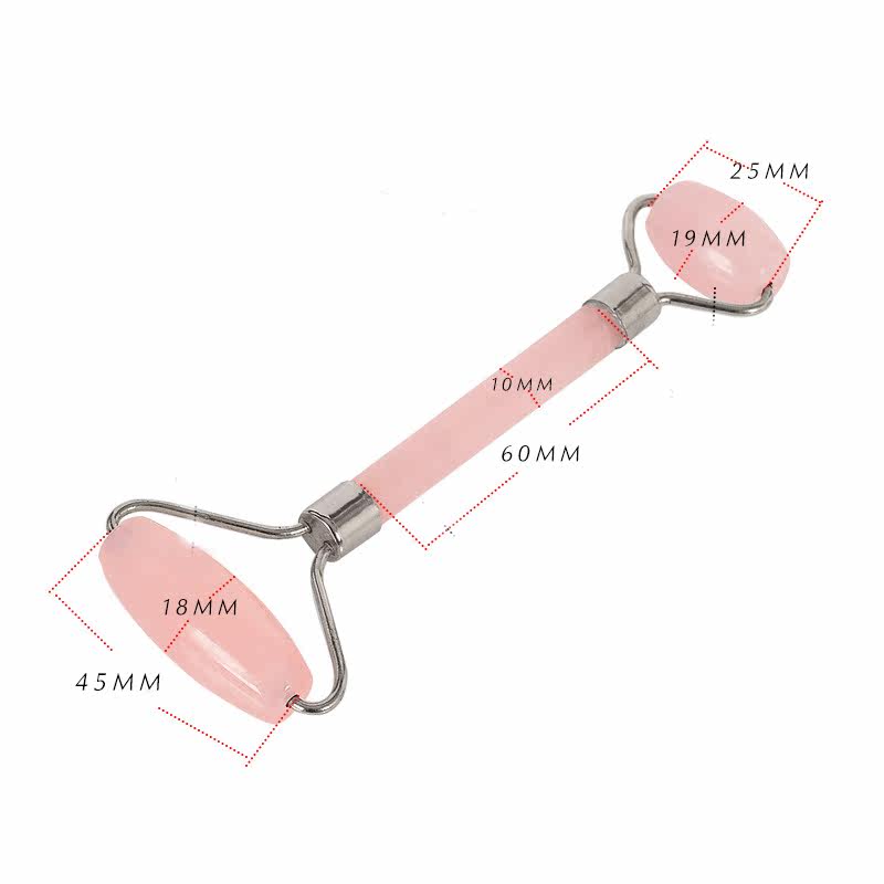 Rose Quartz Roller Slimming Face Massager Scraping Scraping Massage Tool (9)