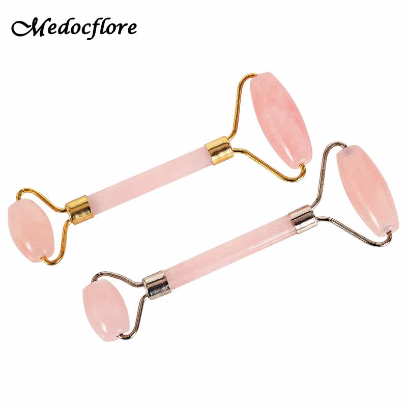 Rose Quartz Roller Slimming Face Massager Scraping Scraping Massage Tool (2)