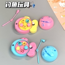 Mini Fishing Toys Coyozer Portable Palm Toys Swivel Mini Fishing Machines Magnetic Clockwork Toys