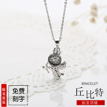 Fetal Hair Pendant Diy Baby Baby Couple Hair Cubitt Angel Personality Gift Tire Hair Necklace Souvenir