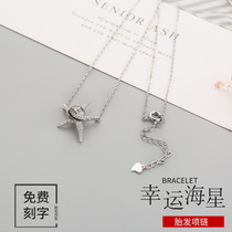 Fetal Hair Necklace diy2020 New Sea Star Handmade S925 Pure Silver Pendant Baby Fetal Hair Souvenir