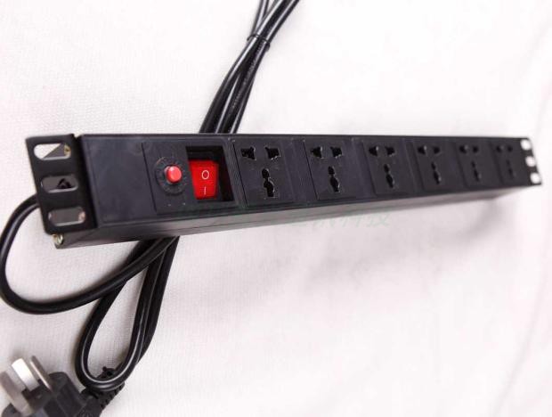 PDU enclosure private socket 6 bits PDU plastic shell inserts 10A switch overload power protection rack proof