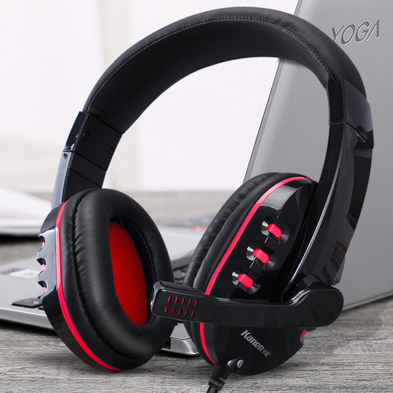 kanen KM-790 computer headset headset bass eat chicken game voice headset with wheat