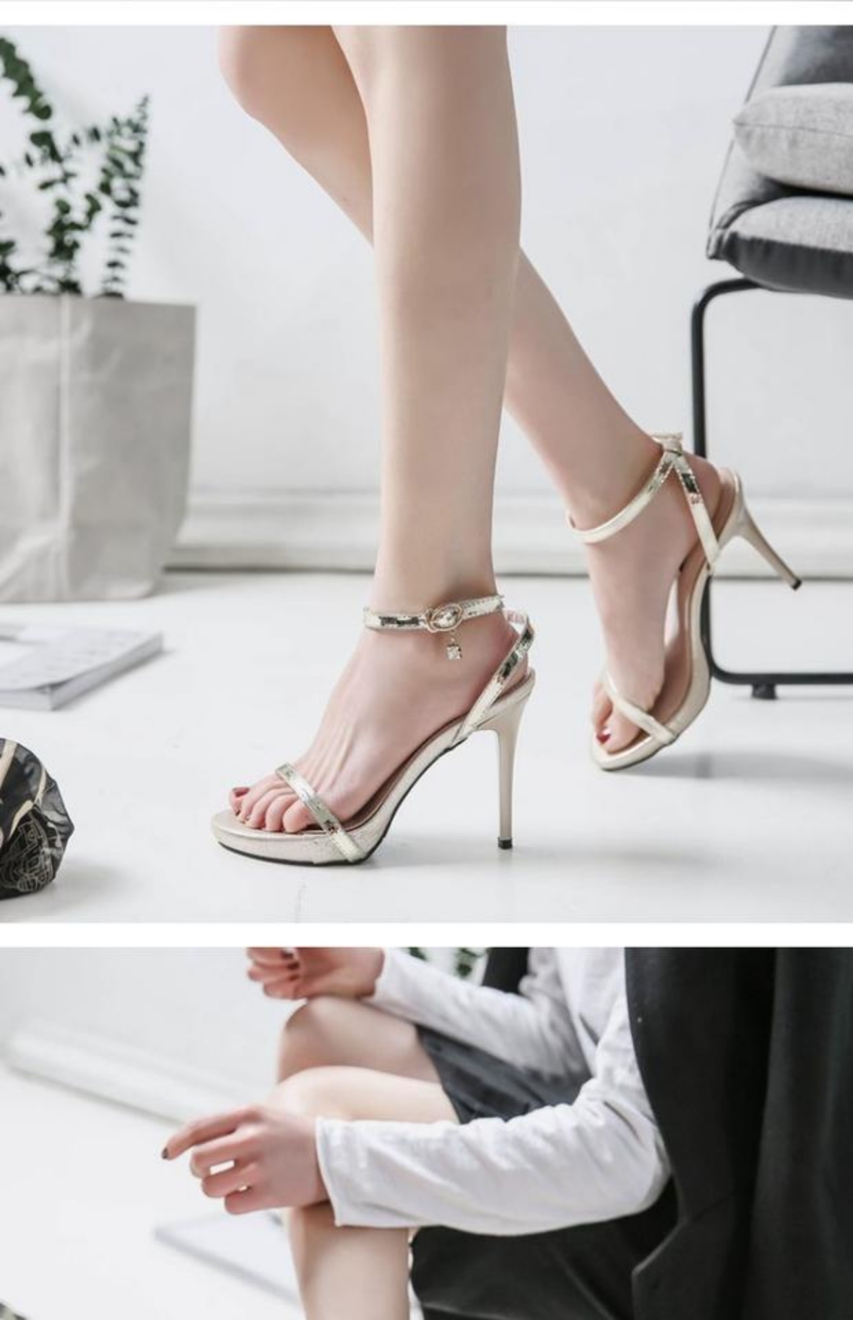 Mùa hè 2018 mới sandal stiletto nữ 11CM siêu cao gót từ với hộp đêm gợi cảm giày cao gót giày phù dâu thủy triều dép quai hậu nữ đi học