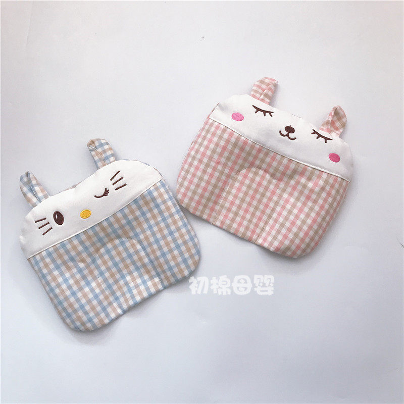 0-3 months newborn baby hemp pillow anti-biased head sweat-absorbing breathable pillow leather can be washed stereotyped pillow core summer four seasons general