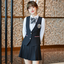 Autumn professional attire vest set female college style three-piece Hotel KTV overalls kindergarten teacher garden uniforms