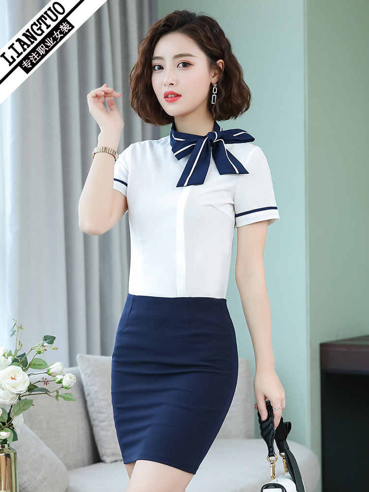 2020 spring and summer new professional dress feminine temperament Jewelry store Hotel front desk art candidates college interview tooling