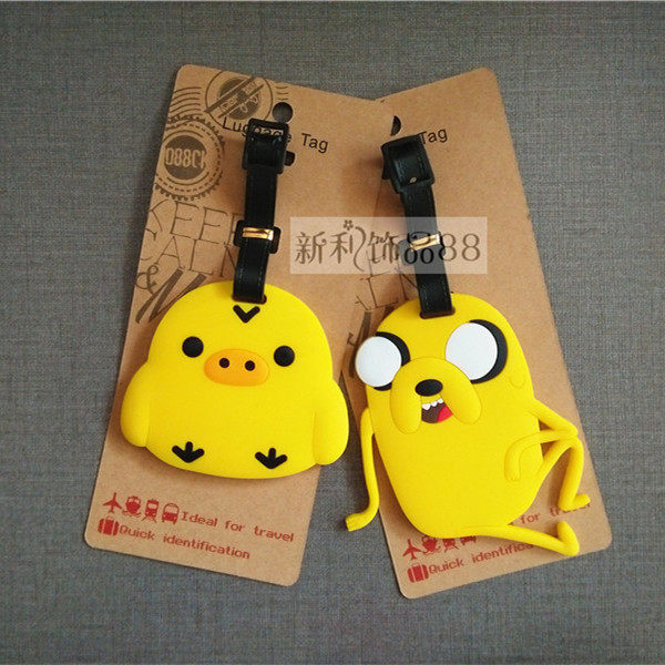 2021 cartoon luggage tag cute old dog pig nose chicken name tag suitcase listing creative boarding pass