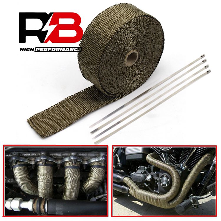 10 m titanium alloy gold basalt car exhaust pipe insulation plantain cloth locomotive exhaust heat insulation cotton anti-burn cloth