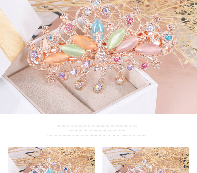 Hàn Quốc phụ kiện tóc lớn đầu clip clip nạm tóc mùa xuân clip hoang dã kẹp tóc con công đuôi ngựa clip clip trang sức đầu - Phụ kiện tóc đồ cột tóc