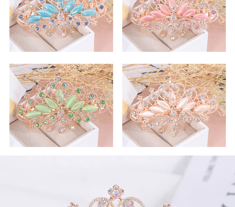 Hàn Quốc phụ kiện tóc lớn đầu clip clip nạm tóc mùa xuân clip hoang dã kẹp tóc con công đuôi ngựa clip clip trang sức đầu - Phụ kiện tóc đồ cột tóc