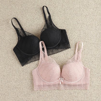  Sexy underwear women without steel rings full lace comfortable bra zero bondage closed breast bra gathered upper support anti-sagging