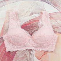  Ladies  underwear Womens rimless bra thin breathable full lace sexy back bra gathered large size bra summer