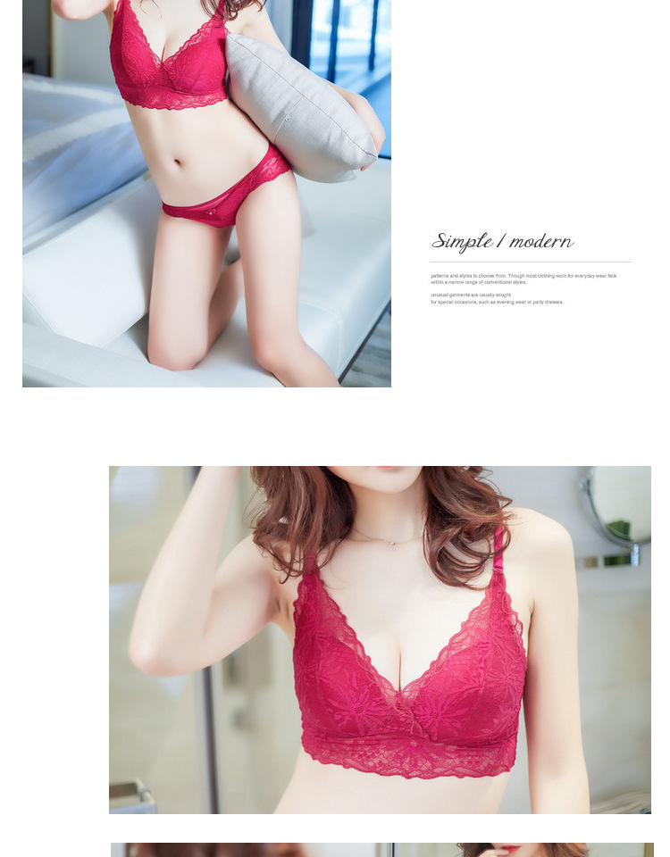 Ai Ke Jinni đồ lót ngủ mỏng ren siêu mỏng không có vòng ngực thép Ai bikini đồ lót chính hãng đồ bơi nữ kín đáo