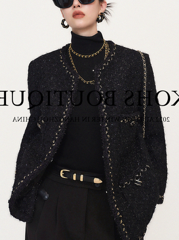2026 Autumn New Heavy Craftsmanship French Light Luxury High-End Tweed Chanel-Style Jacket for Women, High-End Socialite Top