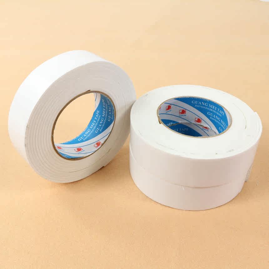 Guangmei sea double-sided tape 36mm two-sided strong sponge high-viscosity fixed wall tissue paper tape custom