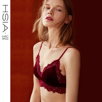 HSIA ya French lingerie women without steel ring velvet small breast bra bralette sexy thin bra