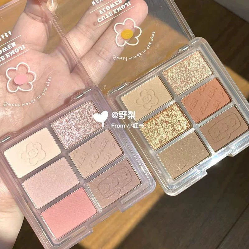 Супер нежный!Meimei Reba Six Palette теней Dold Dumb Milk Camellia Pink Hotba Memereba02