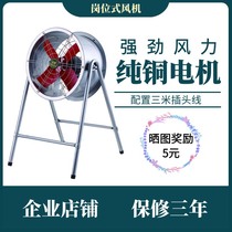 Post type exhaust fan exhaust fan kitchen oil fume 220V powerful industrial ventilation fan mobile axial flow fan