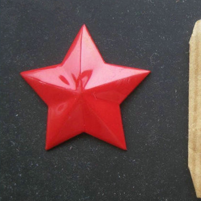 Red 5 Stars 5 Stars Hat Emblem 65 Style Red Pentagram Red Collar Badge Collection New Pentagram Badge Red Collar Badge