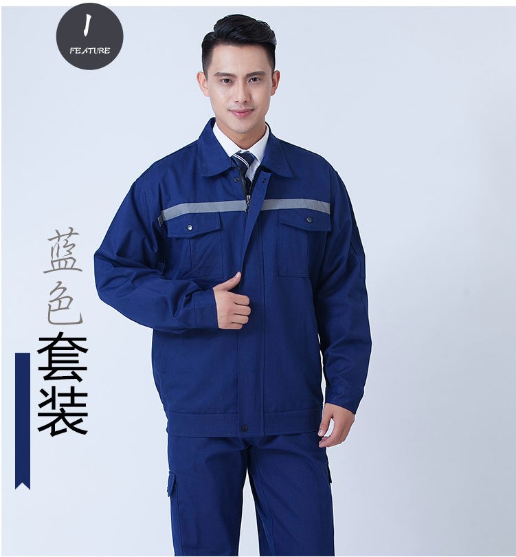 Pure cotton working clothes suit men's spring and autumn thickened abrasion-proof labor insurance work clothes factory workshop steam repair labor protective clothing-Taobao