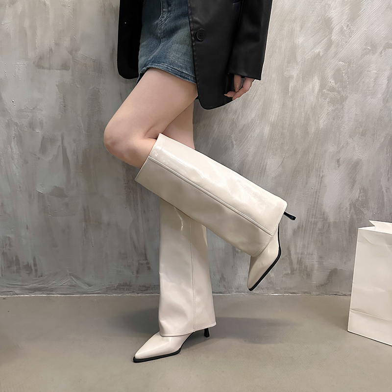 New Autumn and Winter Long Boots, No More Than Knee-High, Pointed Toe, Stiletto Heel, High-Heeled Trouser Boots, Western Cowboy Fashion Boots, High-Top Riding Boots New Autumn and Winter Long Boots, No More Than Knee-High, Pointed Toe, Stiletto Heel, High-Heeled Trouser Boots, Western Cowboy Fashion Boots, High-Top Riding Boots