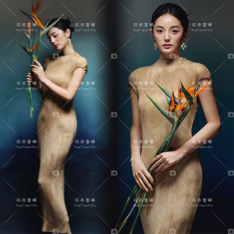2026 Photo Studio Oriental Aesthetics New Vintage Chinese Style Cool Atmosphere Cheongsam Portrait Photography Clothing 2026 Photo Studio Oriental Aesthetics New Vintage Chinese Style Cool Atmosphere Cheongsam Portrait Photography Clothing