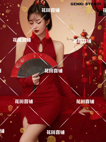 Фотография еще новогоднее китайское ветровое ретро Cheongsam Photo Fashion Подруга Guo Chao Personal Girl Art Photography Photography