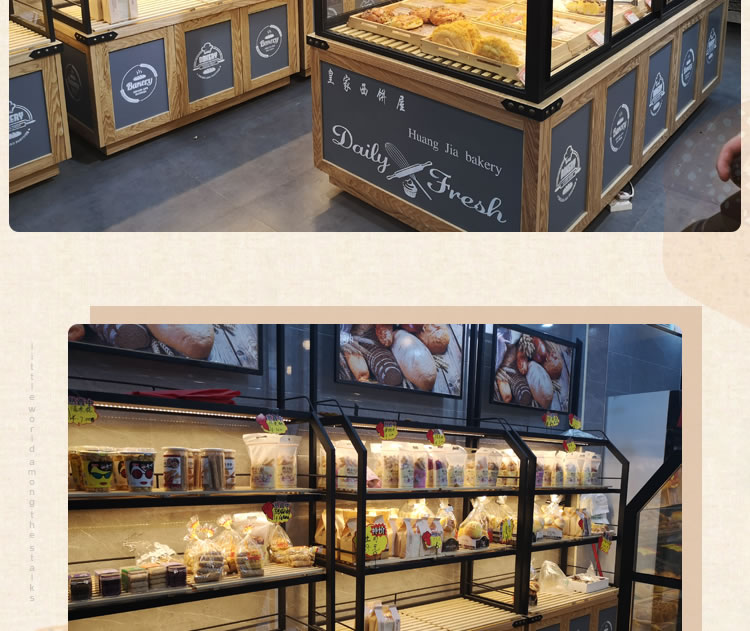 Bánh mì Tủ Bánh mì Hiển thị Tủ Thương mại Bên Tủ Bánh Cửa hàng Quầy trưng bày Tủ kính