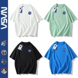 Летняя хлопковая футболка с коротким рукавом, для влюбленных, оверсайз, в американском стиле