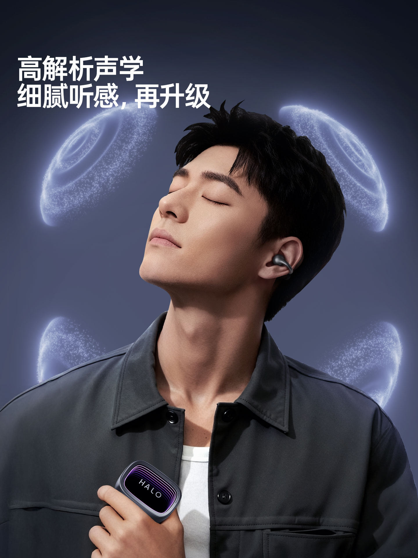 Edifier Halo Clip Clip-On Bluetooth Earphones Open-Type Non-In-Ear Sports Gaming Waterproof Call Noise Reduction