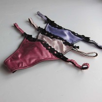 March New products Foreign trade Tiny pants Four color satin lace side sexy ladies T pants