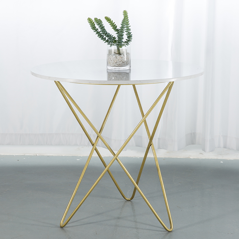 Nordic modern marble tea table net red minimalist living-room sofa table small round table small family type balcony leisure table