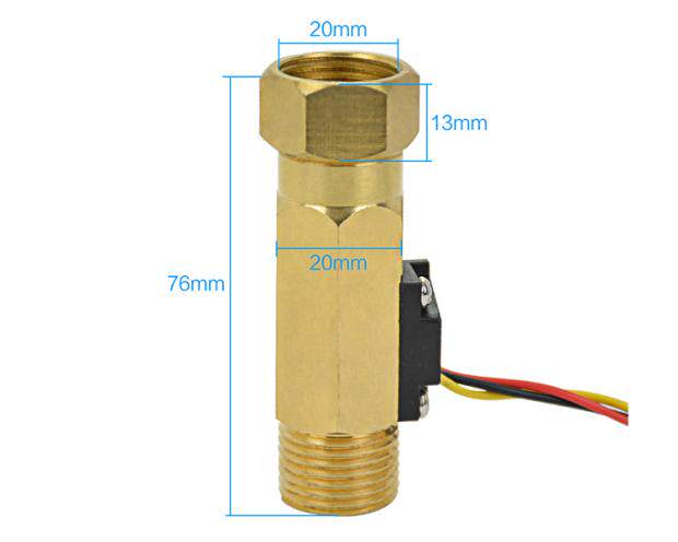 USC-HS21TF copper Hall water flow sensor meter G1 2 Living with 1-30L min disassembly convenient 4 points