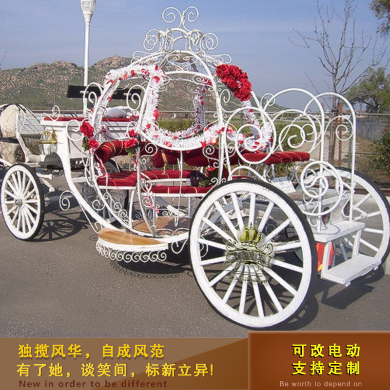 Pumpkin Carriage European Pumpkin Princess Wedding Photographic Carriage View Visitors Customized Royal Carriage