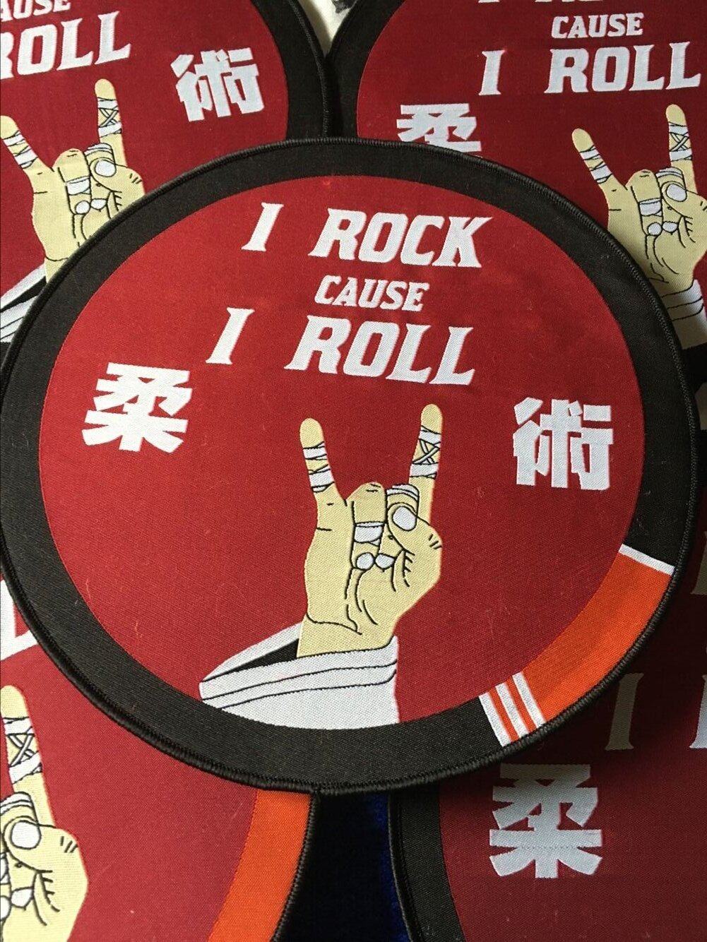 BJJ PATCH Jiujitsu clothing cloth I ROCK CAUSE I ROLL embroidery thickened road suit PATCH