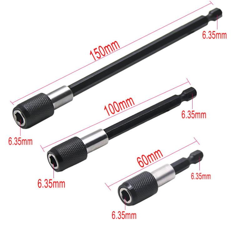 1 4 hexagonal handle electric screwdriver Cross head sleeve plus extension adapter adapter Strong magnetic extension rod