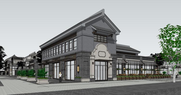 DB08286民国风格民宿客栈休闲会所中式古建筑改造方案SU模型-10