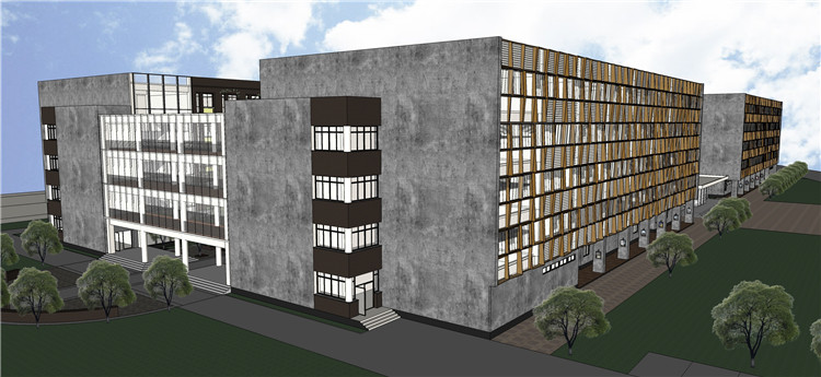 R323建筑系馆SketchUp模型/SU模型草图大师/专业教室/学院楼-1
