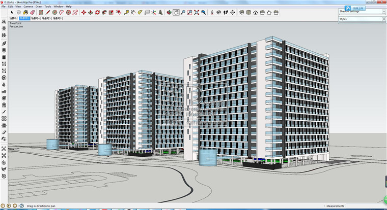 SU00007单身公寓套房住宅楼宿舍精品公寓楼su模型sketchup草...-4