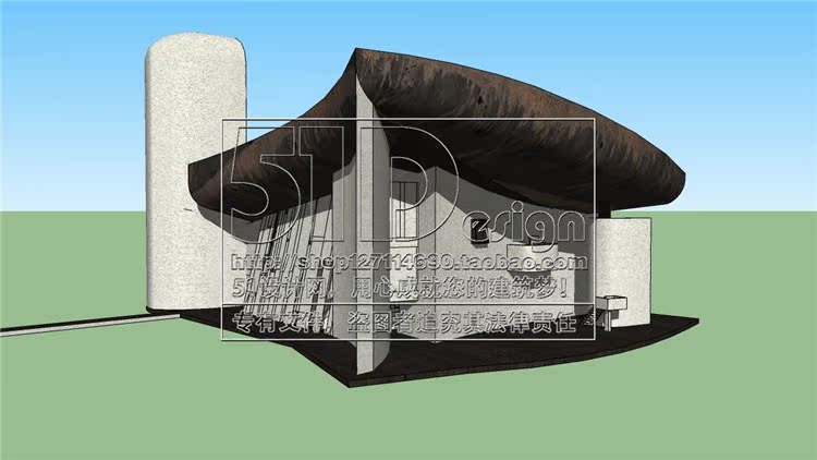 R320 建筑大师作品SU模型Sketchup设计资料柯布西耶密思路...-1