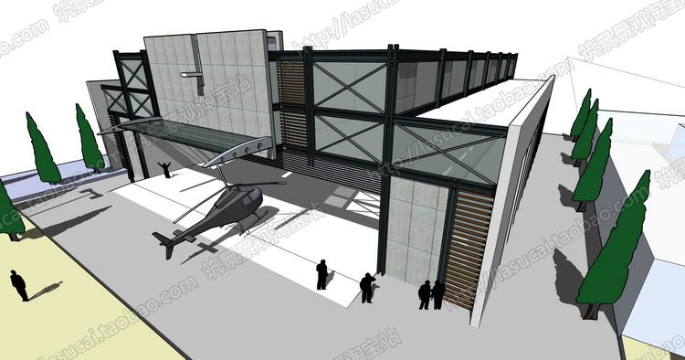 DB00913厂房仓库改建改造工业厂区艺术区su模型素材-17