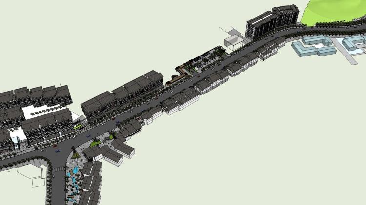 DB08331磁器口古镇文化历史保护街区商业古街景改造SU模型-5