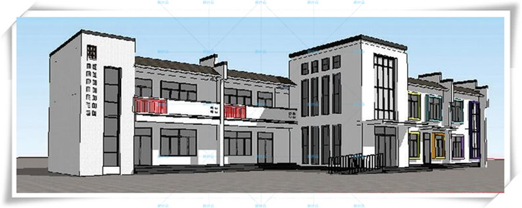 SJ040SU幼儿园模型库素材建筑方案 sketchup模型景观设计-29