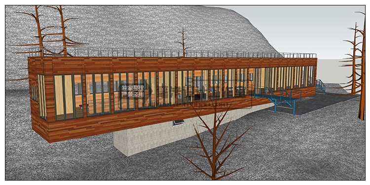 DB08150 大师作品 著名建筑 SU模型 萨伏伊流水别墅 sketchup建...-17