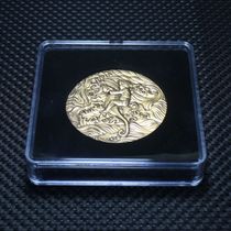 75mm diameter copper medal protection box 1 piece copper medal box collection box large copper medal box storage box black advance