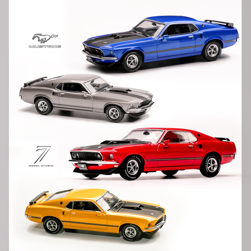 7 Model 1:64 Ford Mustang 1969Mach1 Alloy Artificial Car Model 7 Model 1:64 Ford Mustang 1969Mach1 Alloy Artificial Car Model