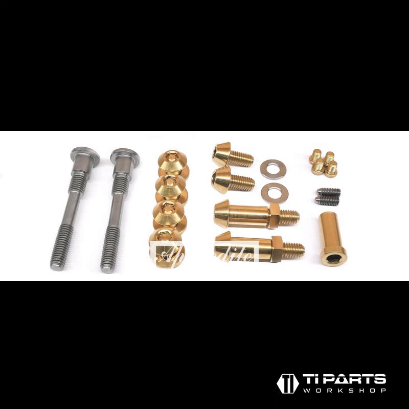TI Parts Brompton 2018 Brake Titanium Brake Clamp Screw Gold